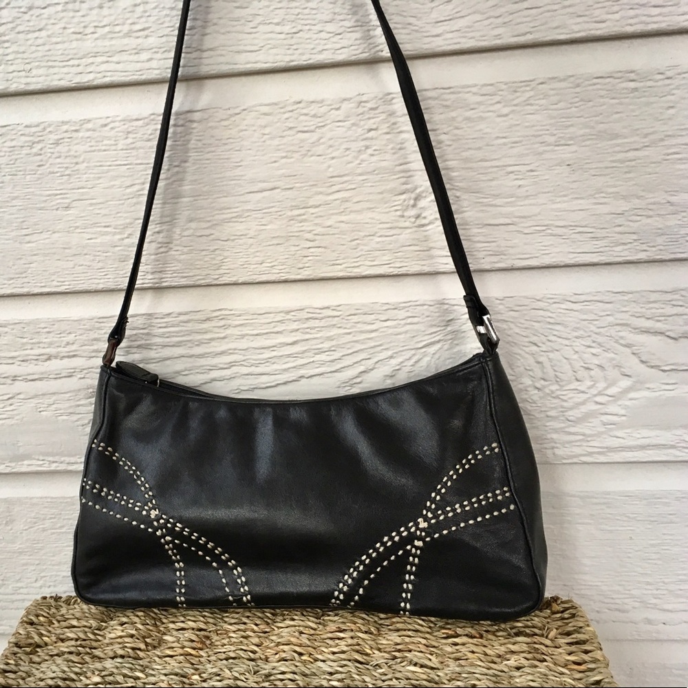 Etienne Aigner black leather purse